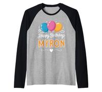Buon Compleanno Myron Maglia con Maniche Raglan