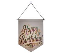 Buon compleanno oro colorato banner gancio per parete con asta telescopica banner parete appeso decorazioni per feste per Festival & giorno speciale suministros para fiesta de a?o nuevo