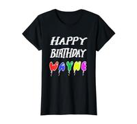 Buon Compleanno Wayne Maglietta con Stampa Grafica Economica, Donna, Nero, S