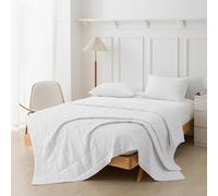 Good Nite Copriletto estivo, 155 x 220 cm, estivo, leggero, in microfibra, per l'estate, bianco (155 x 220 cm)