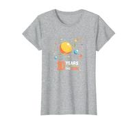 Buon decimo Viaggio Intorno al Sole | Regalo di Compleanno Spaziale Maglietta, Donna, Grigio Melange, 3XL