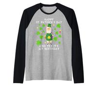 Buon giorno di San Patrizio e sì è il mio compleanno amante lama Maglia con Maniche Raglan