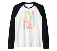 Buon Giorno per Leggere Un Libro Groovy Retro Pastel Reader Maglia con Maniche Raglan