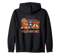Buon Hallothanksmas Cat Bells Felpa con Cappuccio
