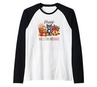 Buon Hallothanksmas Cat Bells Maglia con Maniche Raglan