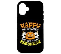 Buon Halloween, è il mio compleanno nato su Girl Boy Party Custodia per iPhone 16