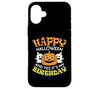 Buon Halloween, è il mio compleanno nato su Girl Boy Party Custodia per iPhone 16 Plus
