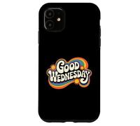 Buon mercoledì retrò Groovy vibrazioni positive Vintage anni '60 Custodia per iPhone 11