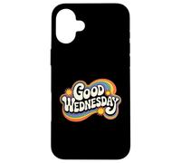 Buon mercoledì retrò Groovy vibrazioni positive Vintage anni '60 Custodia per iPhone 16 Plus