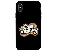 Buon mercoledì retrò Groovy vibrazioni positive Vintage anni '60 Custodia per iPhone X/XS