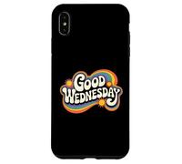 Buon mercoledì retrò Groovy vibrazioni positive Vintage anni '60 Custodia per iPhone XS Max