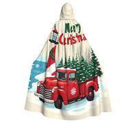 Buon Natale 1 per mantello con cappuccio per costume da uomo e donna per feste di Halloween e cosplay