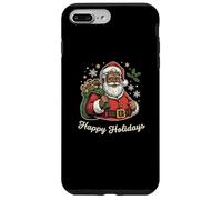 Buon Natale Afroamericano Santa Happy Holidays Pigiama Custodia per iPhone 7 Plus/8 Plus