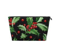 Buon Natale Agrifoglio, Borsa da toilette Borsa per trucco Borsa per cosmetici Borsa da toilette da viaggio portatile