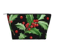 Buon Natale Agrifoglio, Borsa da toilette Borsa per trucco Borsa per cosmetici Borsa da toilette da viaggio portatile
