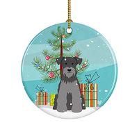 Buon Natale Albero Miniature Schnauzer Nero Argento Ciondoli Natalizi Ceramica Ornamento In Ceramica Natalizia Con Cordino Addobbi Per Natale