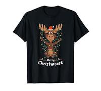 Buon Natale alci natalizie alci Alci Natale Luci dell'Albero Maglietta