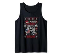 Buon Natale americano a luglio Bruh Funny Summer USA Patriotic Canotta