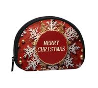 Buon Natale anche a te Portamonete Piccolo Portafoglio da Viaggio Moda | Piccola Borsa Cosmetica a Guscio per Borsa a Mano con Cerniera Pochette Cambiavalute Donna Uomo Portachiavi Organizzatore di C