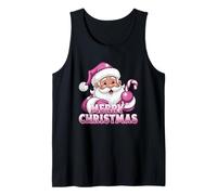 Buon Natale Babbo Natale Candy Cane Divertimento Canotta