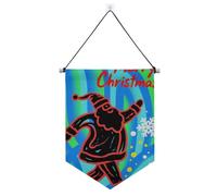 Buon Natale Babbo Natale Multicolr banner gancio per parete con asta telescopica porta banner appeso decorazione della parete per Festival & giorno speciale