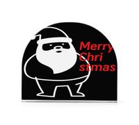 Buon Natale Babbo Natale nero acrilico portatovaglioli per bagno, ristorante portatovaglioli autoportante per cucina decorazione domestica per esterni, sala da pranzo