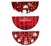 Buon Natale Banner 3PCS Snowman & Ghomes & Sledge Christmas Bunting 1.5x3ft Atmosfera festosa Atmosfera appesa bandiere a spina per esterni per il camino a parete Eaves Railing Decorations