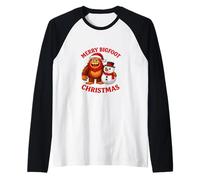 Buon Natale Bigfoot Maglia con Maniche Raglan