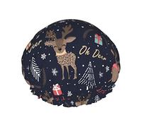 Buon Natale Birra Cuffie da a Cuffia da bagno riutilizzabile Cappello da a elastico da bagno Morbido impermeabile per cappucci per capelli di tutte le lunghezze
