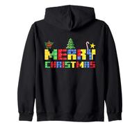Buon Natale Block Building Builder Mattoni Maestro Builder Felpa con Cappuccio
