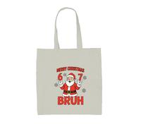 Buon Natale Bruh - Borsa In Tela - Sei Sette 6 7 Meme Brainrot Divertente Xmas