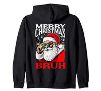 Buon Natale Bruh Divertente Gen Z Alpha Santa Meme Rizzler Felpa con Cappuccio