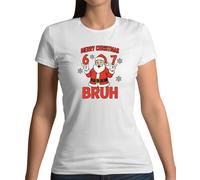 Buon Natale Bruh - T-Shirt Donna - Sei Sette 6 7 Meme Brainrot Divertente Xmas