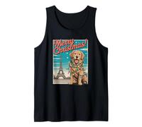 Buon Natale Cane Torre Eiffel Parigi Vacanze Canotta