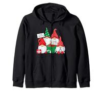Buon Natale Cappelli di Babbo Natale Nani Folletti Natalizi Felpa con Cappuccio