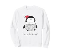 Buon Natale Carino Pinguino Bambino Indossare Inverno Cappello Maglione Felpa