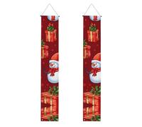 Buon Natale Carino Pupazzo di Neve Stampa Banner Decor Ambiente Festivo Ogni Occasione Interno Esterno Porta Anteriore Portico Di Più