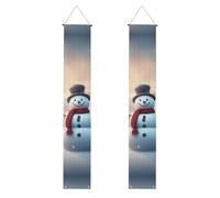 Buon Natale carino pupazzo di neve stampa estetica vibrante atmosfera festiva banner decorazione per interni ed esterni celebrazioni