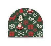 Buon Natale Cervo Fiocco di Neve Rosso Verde Scuro Acrilico Ristorante Portatovaglioli per esterni, Sala da pranzo Portatovaglioli indipendenti per cucina Home Decor per Farmhouse