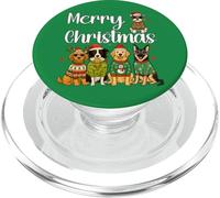 Buon Natale Cinque Cani in Santa Cappelli Holiday Design PopSockets PopGrip per MagSafe