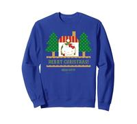 Buon Natale con Hello Kitty Felpa, Unisex per Adulti, Blu Reale, M