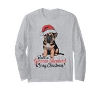 Buon Natale con Un Cappello da Pastore Tedesco a Forma di Babbo Natale Maglia a Manica