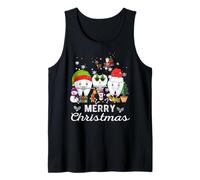 Buon Natale Dentista Denti Babbo Natale Elfo Pupazzo di Neve Divertente Canotta