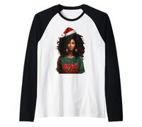 Buon Natale Dolce Cioccolato Xmas God Bless You all Maglia con Maniche Raglan