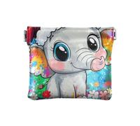 Buon Natale Estetico Elefante Moda Donna PU Cuoio Coin Purse Fancy Cash Coin Purse per gli Uomini Donne Viaggio guarda monedas para carro