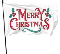 Buon Natale Felice Anno 3x5 Ft Bandiera per interni/esterni, Bandiera decorativa da giardino dai colori vivaci