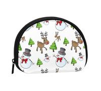 Buon Natale Felice Stampa Portatile Mini Sacchetto di Immagazzinaggio Shell A Forma di Portafoglio Piccolo Portafoglio Monete Shell Storage Bag