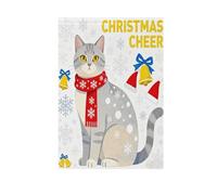 Buon Natale Gatto Fiocco di Neve bandiere di pace per esterni Banner di Pasqua per la decorazione esterna 28x40 double sided