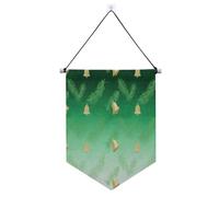 Buon Natale giallo a forma di campana agrifoglio gancio per parete con asta telescopica porta anteriore banner festa banner e decorazioni per ufficio, scuola, aula, dormitorio, banderine per la casa