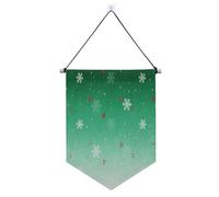 Buon Natale Giallo Campana a forma di Agrifoglio appeso a parete banner con asta telescopica porta anteriore banner appeso decorazione della parete per Festival & giorno speciale suministros para